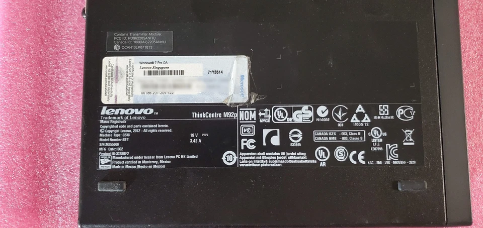 Lenovo ThinkCentre M92p USFF PC, i5-3470T/8GB/120GB SSD, Windows 10 Pro - Image 3 of 4
