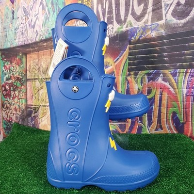 Crocs Handle It Rain Boots Boys & Girls Weatherproof Kids Size J6 NWT