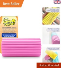 Washable Damp Duster with Wooden Handle - Perfect for Blinds & Skirting Boards