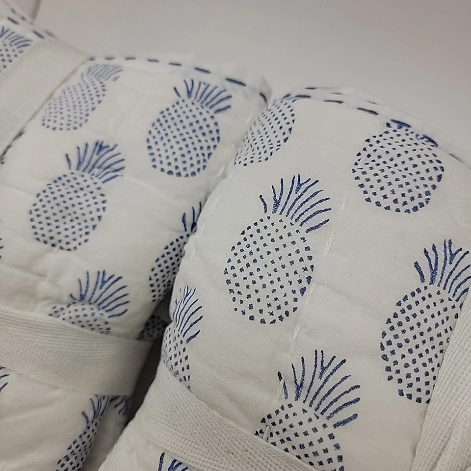 SERENA & LILY Isla Quilted Blue & White Whip Stitch HARD TO FIND Set Of Two NWT - Image 4 of 4