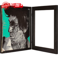 KAIU Vinyl Record Frame   Solid Wood Album Frames for Records to Black