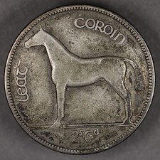 1928 Ireland Silver 1/2 Crown