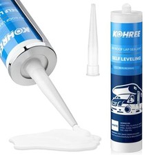 RV Roof Sealant 1 Pack, Self-Leveling Lap Sealant White, RV Caulking -1