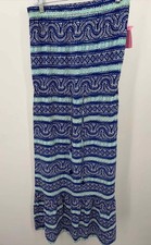 Pre-Owned Vineyard Vines Blue Size Small Maxi Strapless Dress