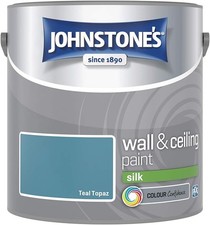 Johnstone's Wall & Ceiling Paint Silk Emulsion Smooth Finish Tin 2.5L All Colors