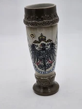 Vintage German Pilsner Ceramic Beer Glass Weissbrau Deutschland Handarbeit