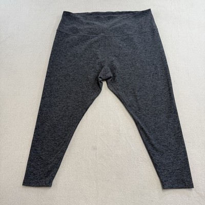 Beyond Yoga 3X Plus Size Spacedye Walk And Talk High Waisted Capri Legging Grey