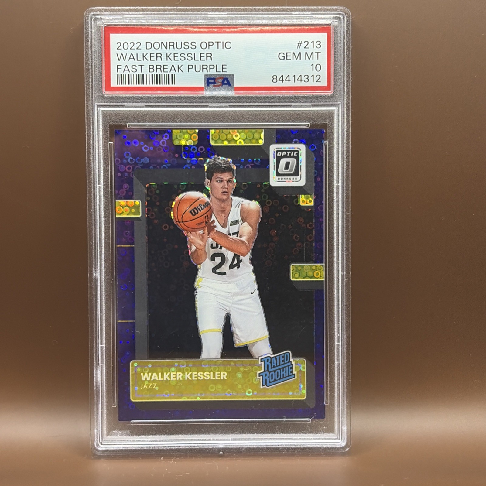 22-23 Optic RATED ROOKIE PURPLE FAST BREAK WALKER KESSLER /99 PSA 10 RC Lakers📈