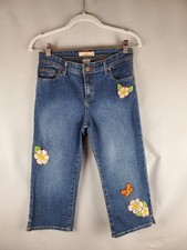 Vintage Jordache Girls Size 14 Denim Jeans Embroidered Y2K
