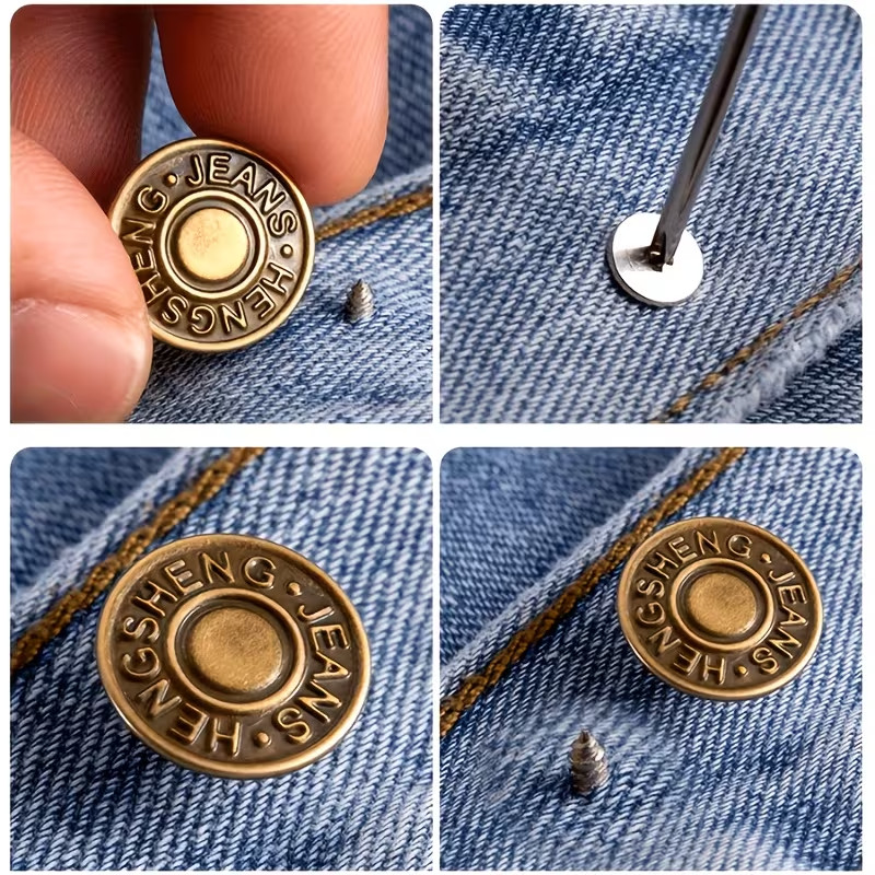 20 pcs Adjustable Metal Button Set Please see Video Free sHIPPING
