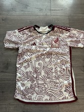 adidas Mexico 2022 World Cup Away Jersey Men’s Size Small Cream Maroon Mixtec