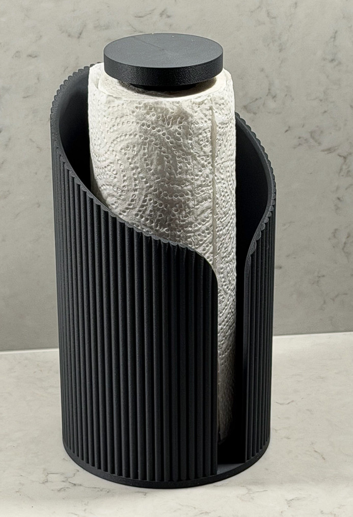 Porte sopalin design strié haut de gamme en acier brossé argenté 26cm