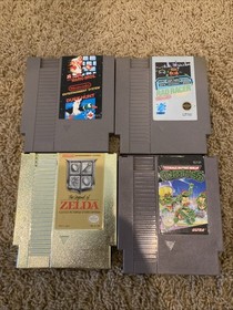 Nintendo Bundle NES System Cords + Controllers +  Zelda Game Lot - Tested!