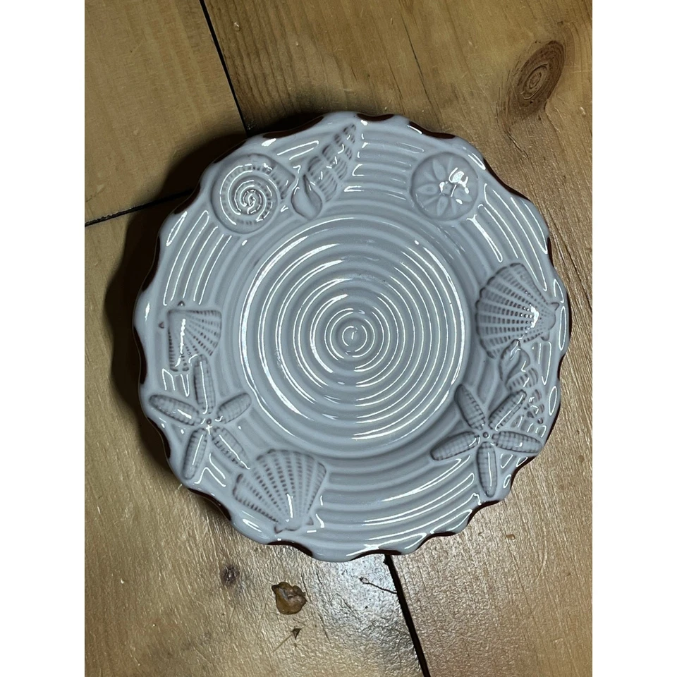 Juego de topper y plato Yankee Candle Shade. Carcasas. Estrella de mar. playa. Náutica Foto 4 de 4