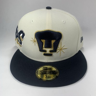 Pumas New Era 59Fifty Baseball Soccer White Fitted Hat Cap Men s 7 1/2