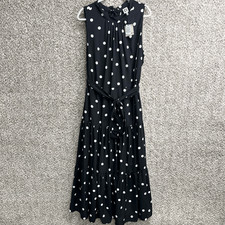 Anne Klein Dress Women’s 22W Black & White Polka Dot Sleeveless Maxi NWT