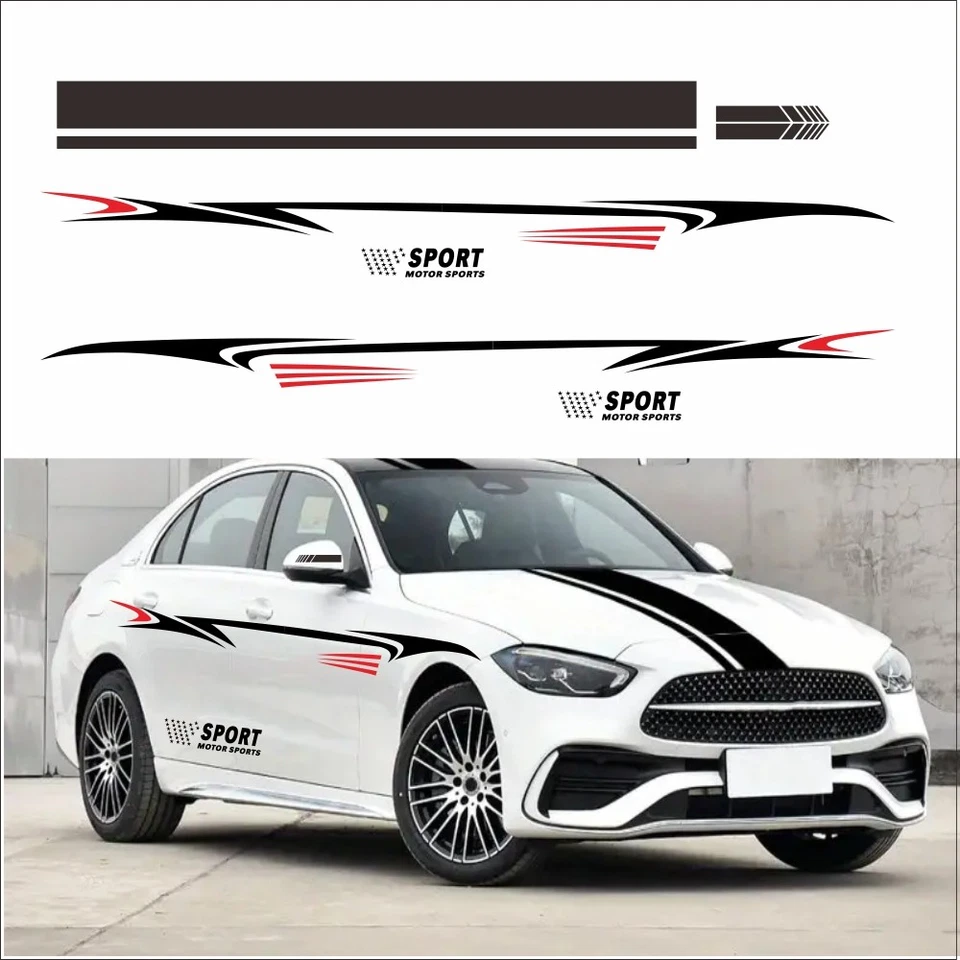 6Pcs Vinyl Decals Stickers DIY Decor Accessories For Car Side Body Window Door - Image 3 of 4