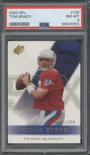 2000 SPx #130 Tom Brady 78/1350 RC Rookie NM-MT PSA 8