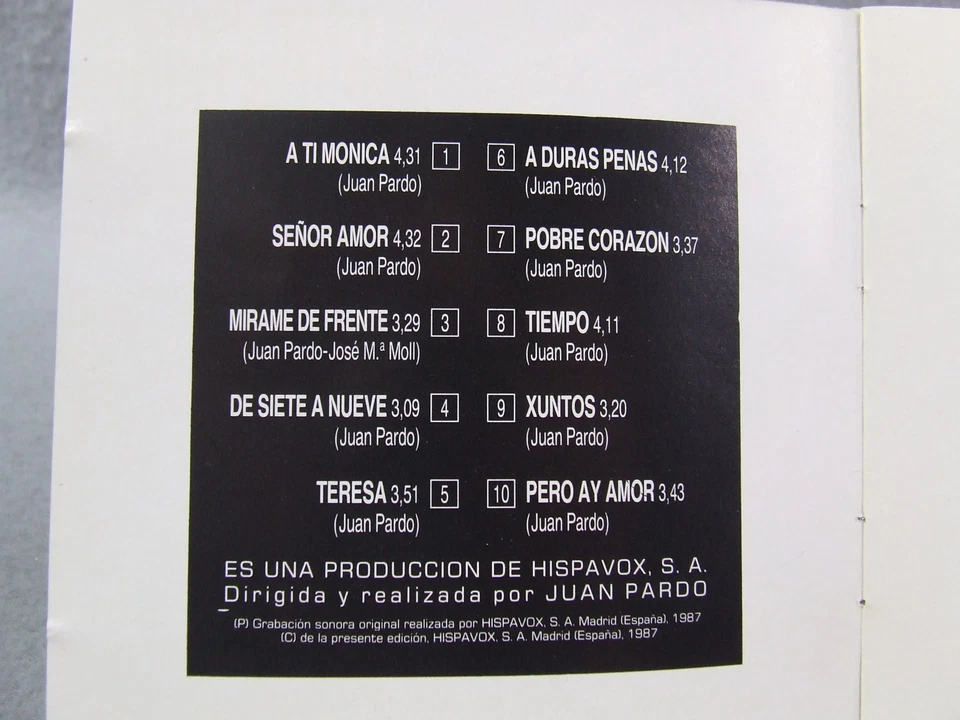 Juan Pardo - Mirame De Frente (CD, 1987 Hispavox) - Image 3 of 4