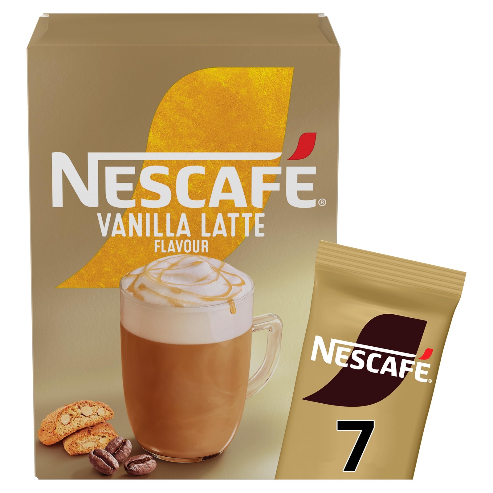Nescafe Vanilla Latte Instant Coffee Sachets - Pack Of 7 - Image 3