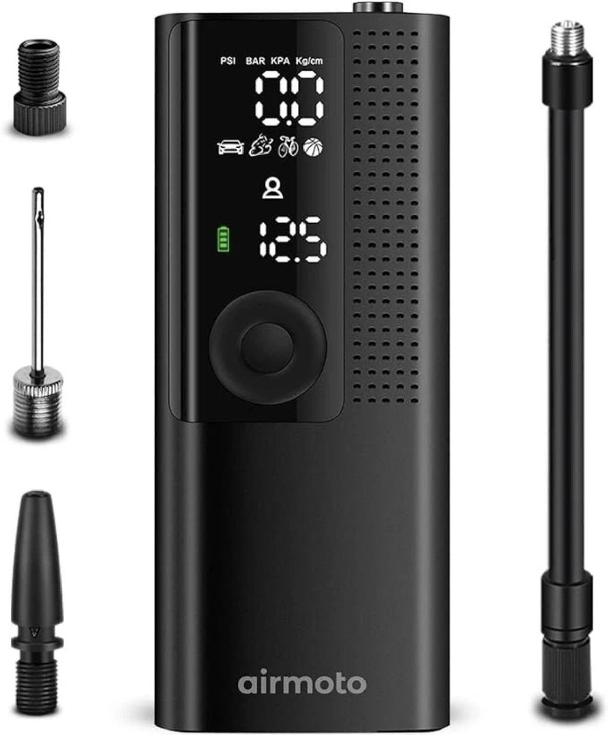 Airmoto Tire Inflator Portable Air Compressor - Cordless Air Pump for Car Tires