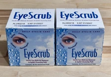 2x Alcon Eye Scrub Sterile Eye Makeup Remover Lid Cleansing Pads 30ct Exp. 01/27