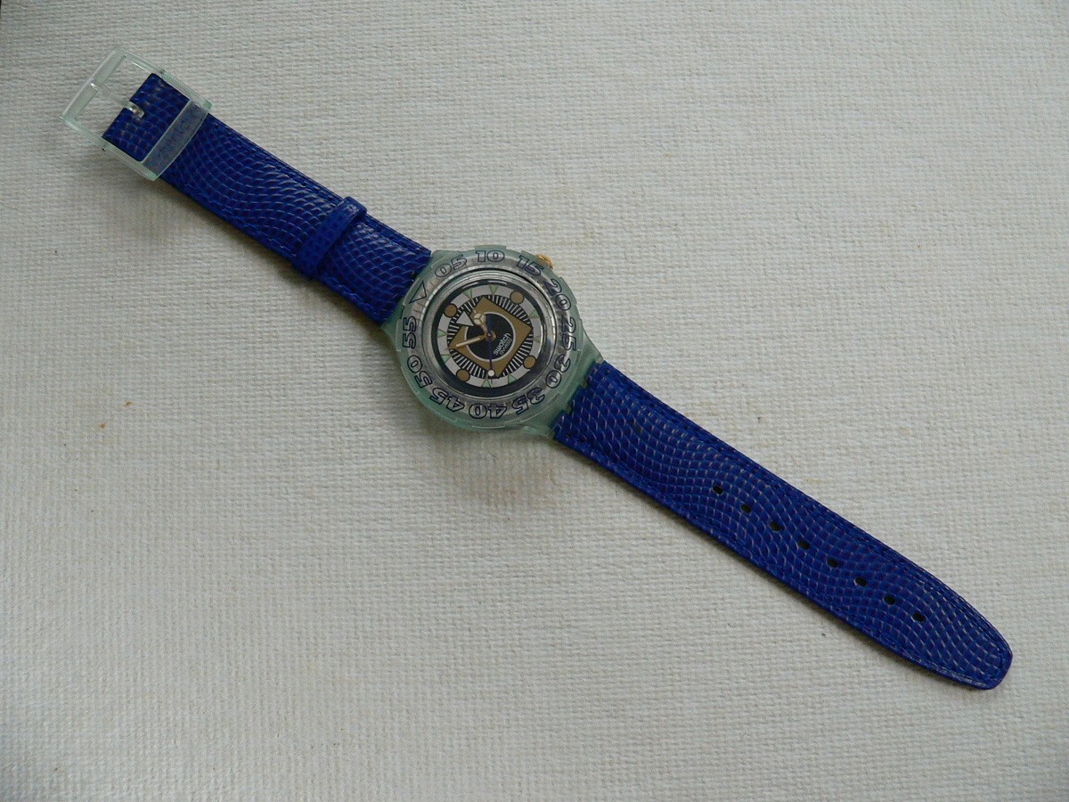 1995 Scuba 200 Swatch Watch Leather band Südpol SDG106 new | eBay