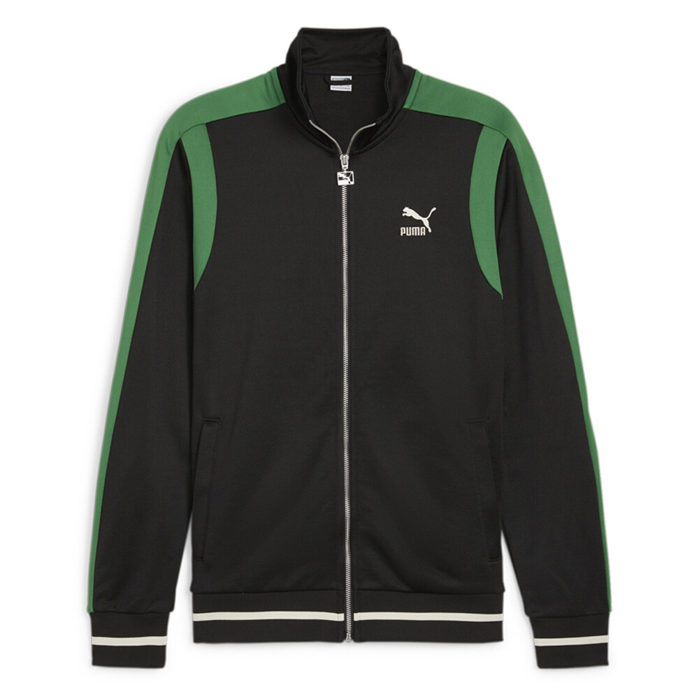 Спортивная куртка Puma For The Fanbase T7 на молнии Мужская черная Повседневная спортивная верхняя одежда