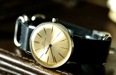 LUCH Watch Luxury Ultra SLIM Mechanical Leather Strap (POLJOT De Luxe) Men's