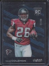 TEVIN COLEMAN 2015 PANINI CLEAR VISION BLUE FALCONS ROOKIE RC #D 17/99