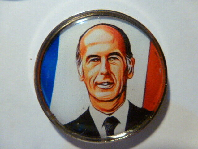 pin pin's portrait valery giscard d'estaing president de la republique politique