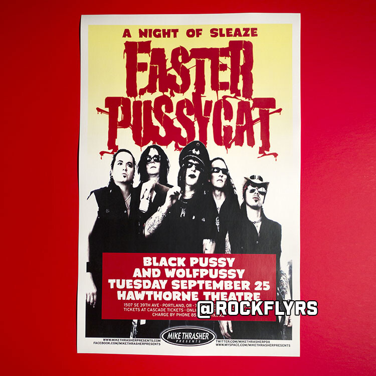 FASTER PUSSYCAT 2014 Concert Promo 11x17 Street Promo Poster