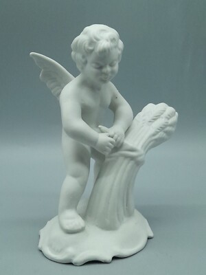 Steinbach Sonneberg Thüringen Figur Engel Wiefel & von der Wehd Porzellan 15 cm