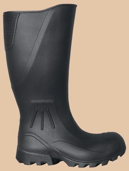 BLACK WATERPROOF PROTECTIVE RAIN WORK BOOTS Hunting Fishing Farming Garden Mud