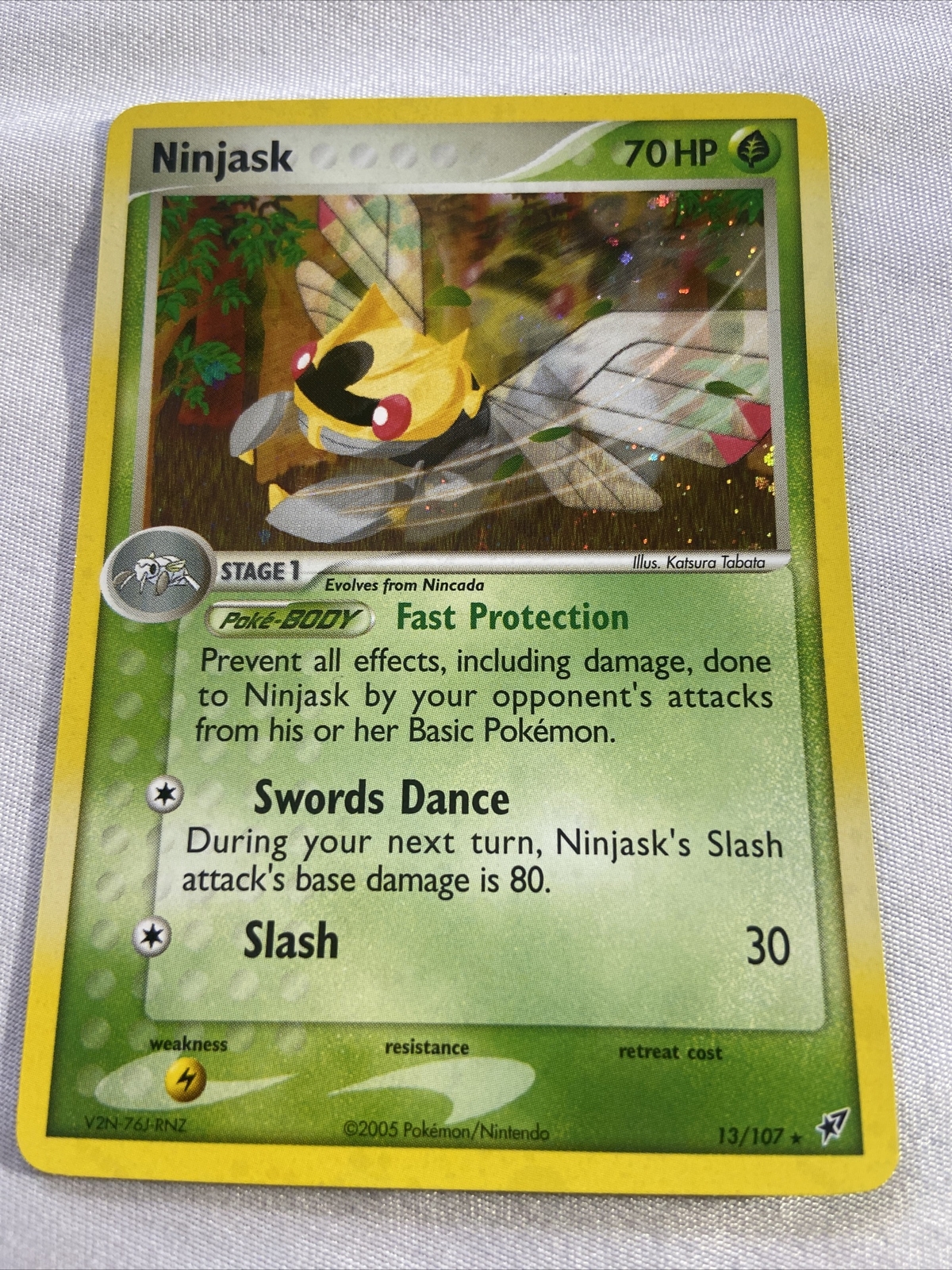 Ninjask - EX Deoxys 13/107 - Holo Rare Pokemon NM Never Played Ready For Grade