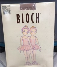 Child Large Bloch Lt. Tan Adaptatoe Convertible Transition Foot Dance Tights NIP
