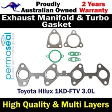 Permaseal Exhaust Manifold&Turbo Gasket Kit For Toyota Hilux 1KD-FTV 3.0L