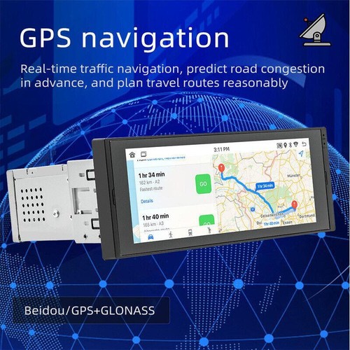 1Din 6.86" 1+32GB Android 12 CarPlay Car FM Radio Stereo GPS Navi Wifi BT USB TF - Picture 19 of 19