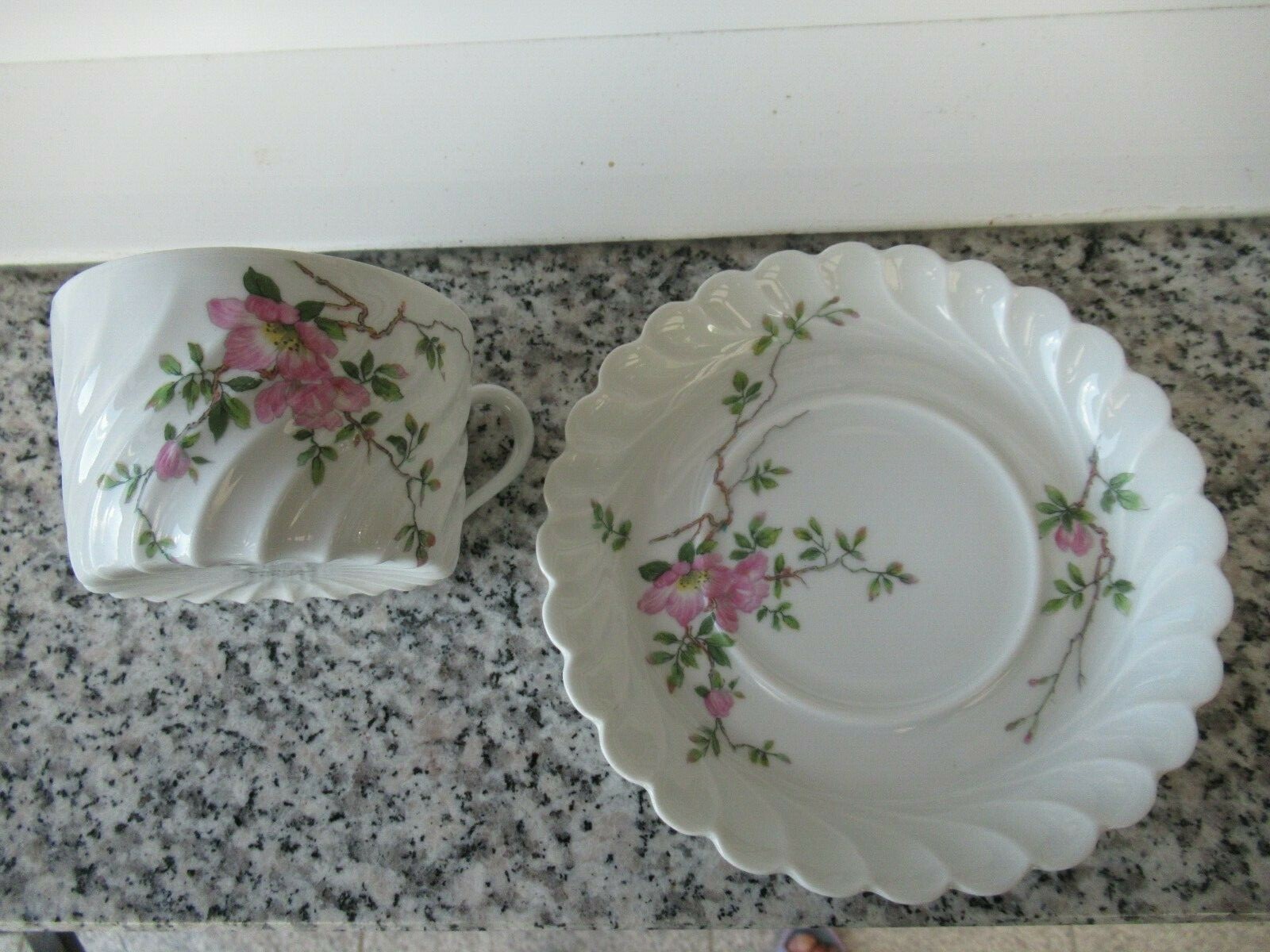 1 TASSE AVEC SOUCOUPE LIMOGES HAVILAND TORSE EGLANTINE FLEURS ROSES eBay