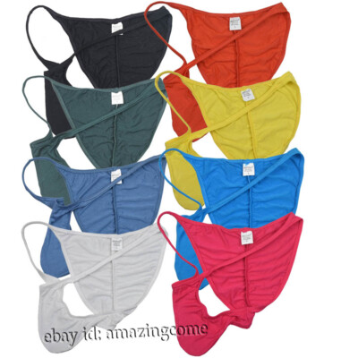 Men's Modal Bikini Briefs Ruched Back Underwear Male Hipster Cheeky ...