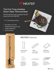 MEATER | the Original True Wireless Smart Meat Thermometer for the Oven Grill Ki