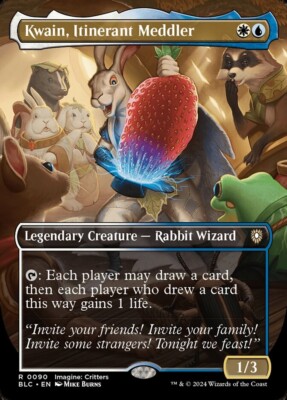 1x - Kwain, Itinerant Meddler - (borderless) - CMR: Bloomburrow - NM MTG