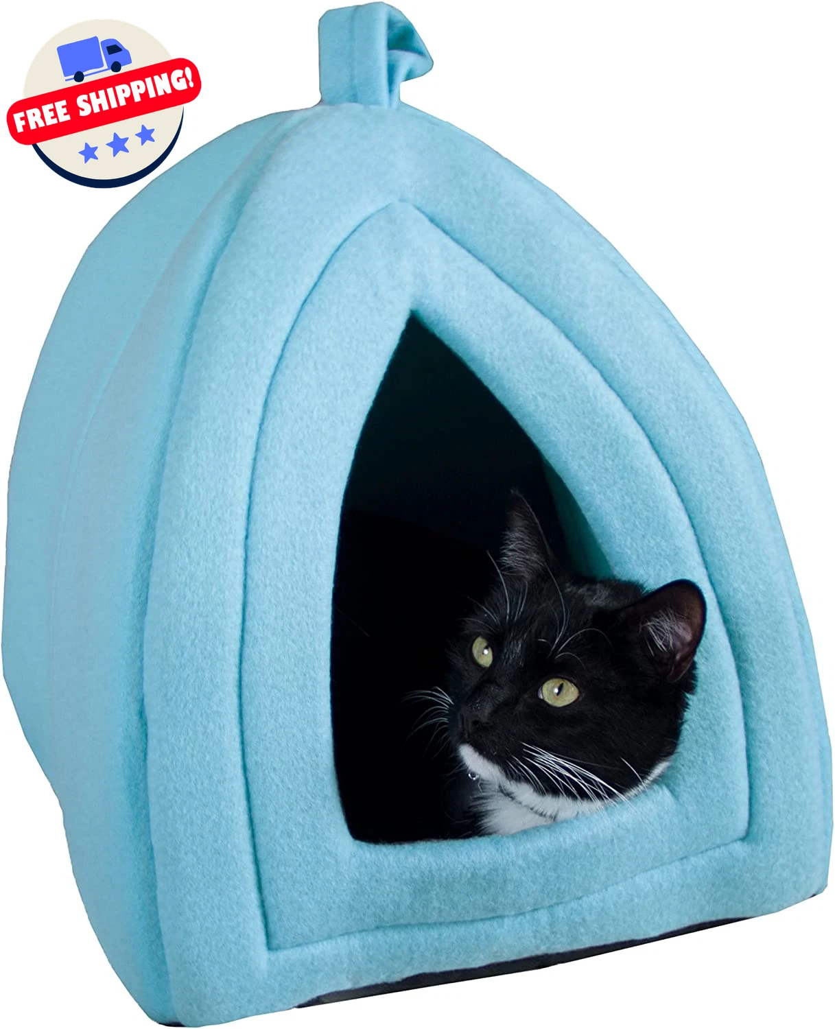 Cat House - Indoor Bed with Removable Foam Cushion - Pet Tent for Puppies, Rabbi