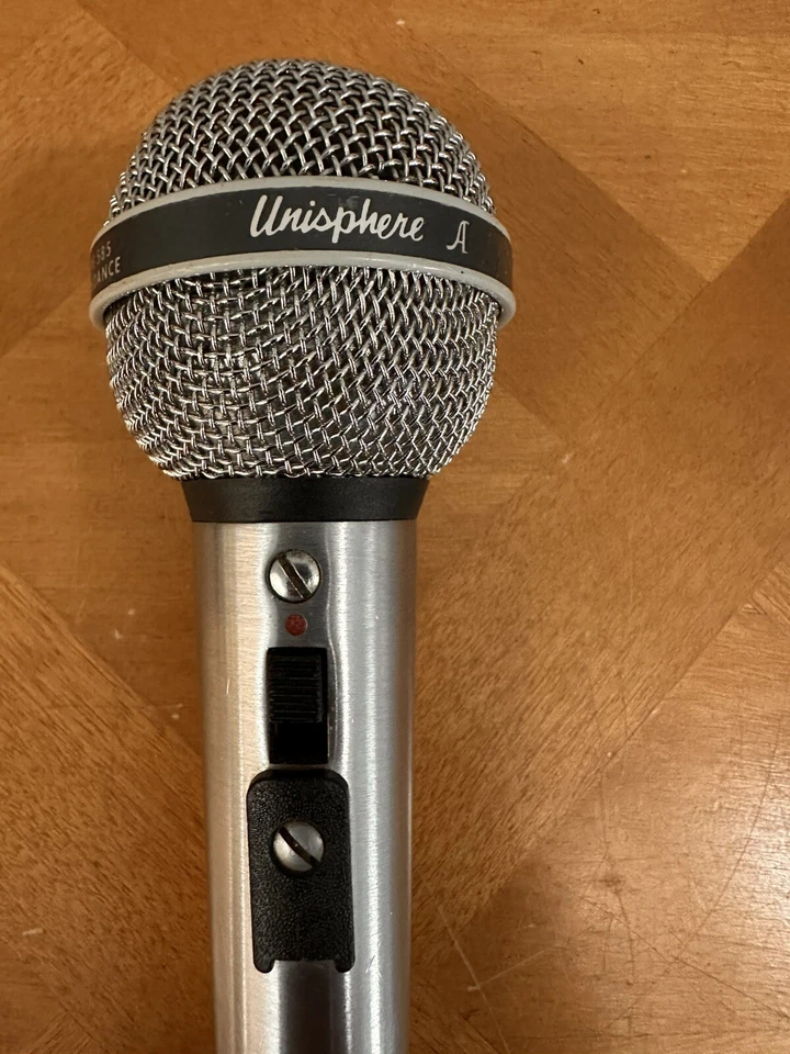 Vintage Shure Model PE 585 Unisphere A Dynamic Microphone w/ Cable Untested - Image 3 of 4