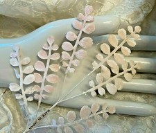 vintage 1940s velvet millinery fern leaves rosebud pink 1 spray made in Japan