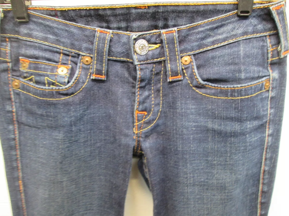 Pantalones de mezclilla para mujer True Religion Johnny Made in EE. UU. pierna recta el sticos talla 27
