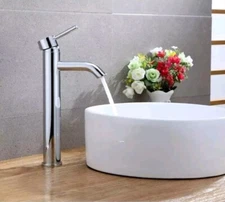 Ultra Faucets Euro Collection Single-Handle Tall Vessel Brushed Nickel UF36603