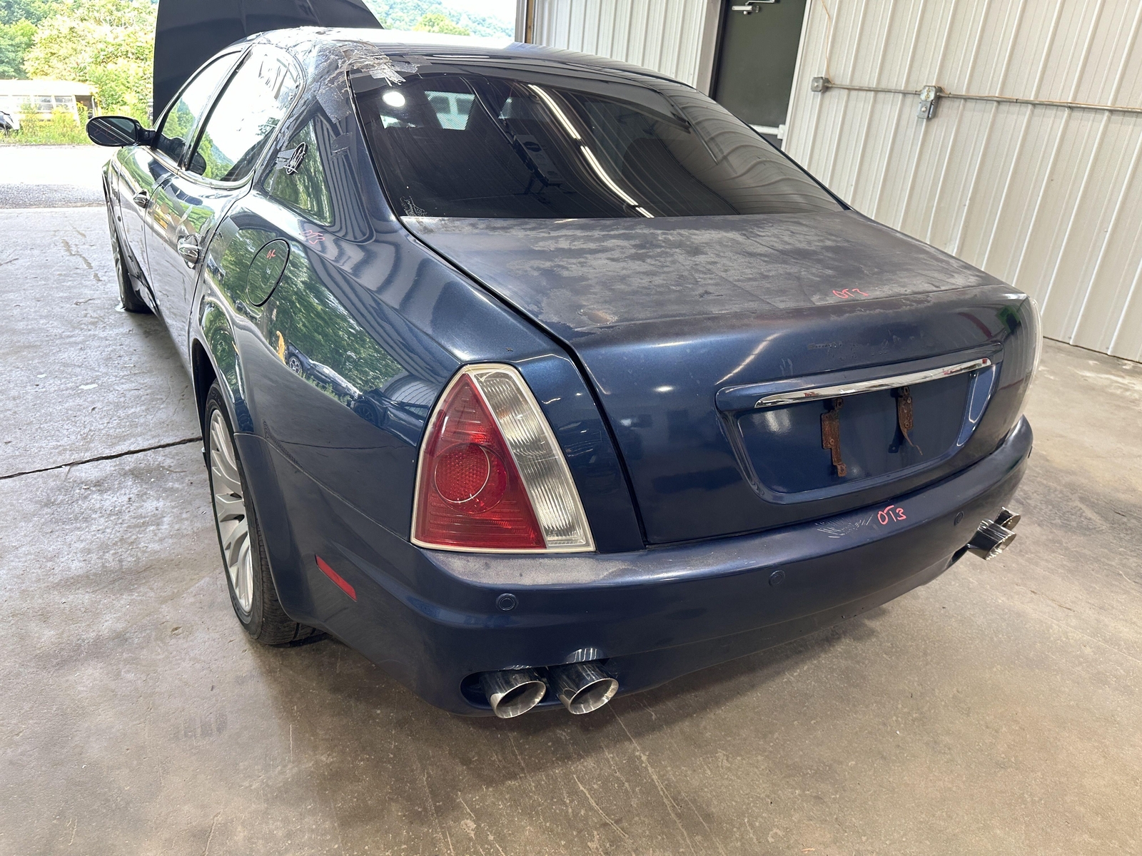 03-12 MASERATI QUATTROPORT REAR TRUNK DECKLID LIFT GATE BLUE SEBRING 203852