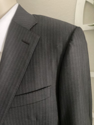 CANALI 1934 EXCLUSIVE SILVER LABEL ITALY SUPER 180’S SPORTS COAT 40R GRAY STRIPE - 第 3/4 張圖片