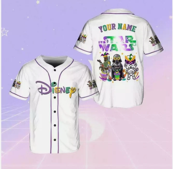 Personalized Boba Fett Darth Vader Stormtrooper Mardi 3D BASEBALL JERSEY SHIRT